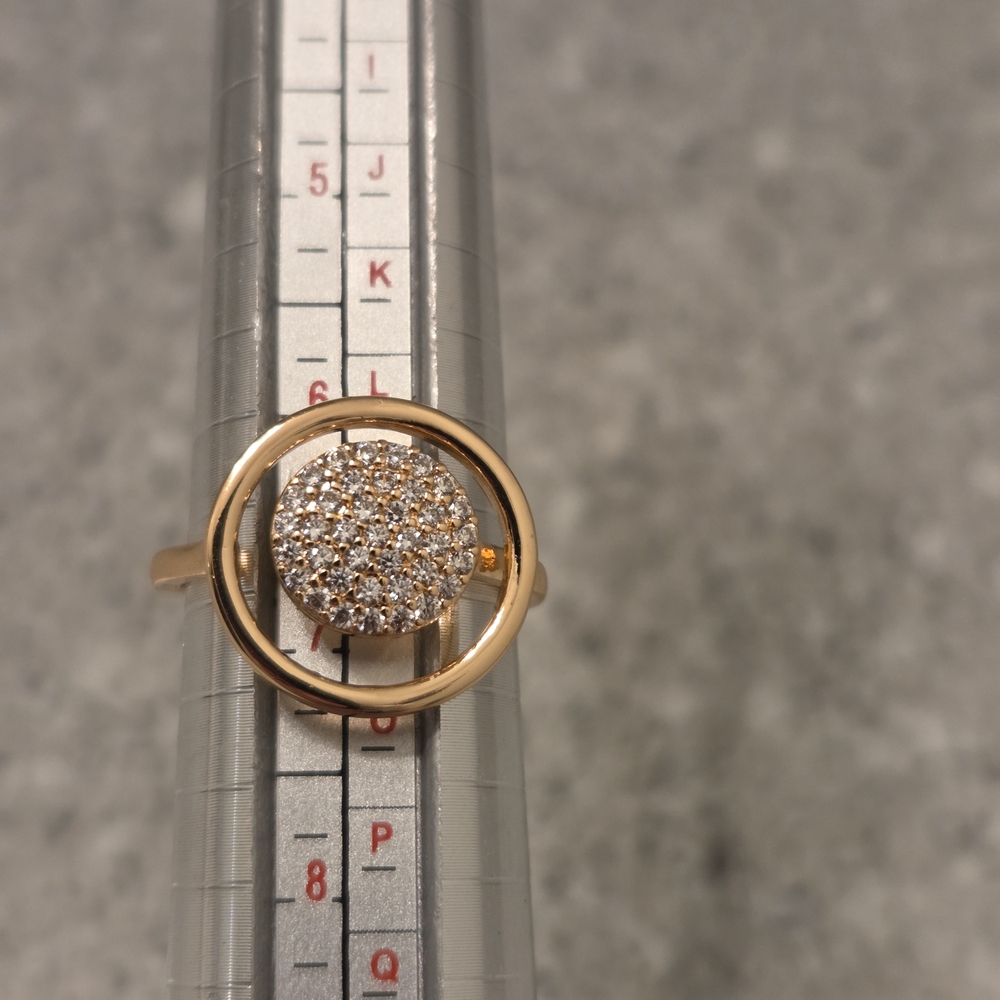 BOGO💖Gold Plated Pave Circle Ring